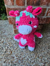 Load image into Gallery viewer, Crochet Strawberry Cow | Amigurumi Cow| Cow Plush| Strawberry Cow Plush | Strawberry Plush - Mariposa Rainbow Boutique