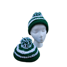 Load image into Gallery viewer, Green and white Sweetheart Beanie