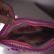 Load image into Gallery viewer, African flower zipper pouches - makeup bag - Mariposa Rainbow Boutique
