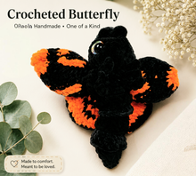 Load image into Gallery viewer, Rotating Tail Fidget | Soft Blanket Yarn Butterfly | Cozy Sensory Friend | Handmade Crochet Plush