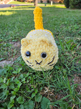 Load image into Gallery viewer, Chubby Fruit Crochet Loaf Cat - watermelon - lemon - lime - blueberry- collectible amgrumni - crochet plush
