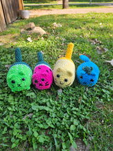 Load image into Gallery viewer, Chubby Fruit Crochet Loaf Cat - watermelon - lemon - lime - blueberry- collectible amgrumni - crochet plush
