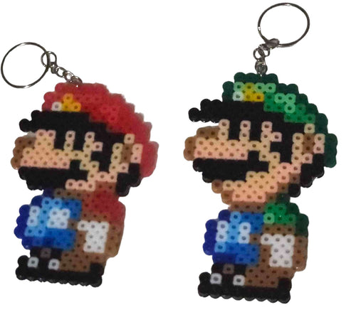 Super Mario Bros. Perler Beads Keychain Zipper Pull Handmade *FAST & FREE SHIPPING* - Mariposa Rainbow Boutique