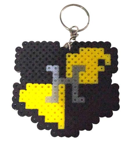 Hufflepuff crest keychain - Mariposa Rainbow Boutique