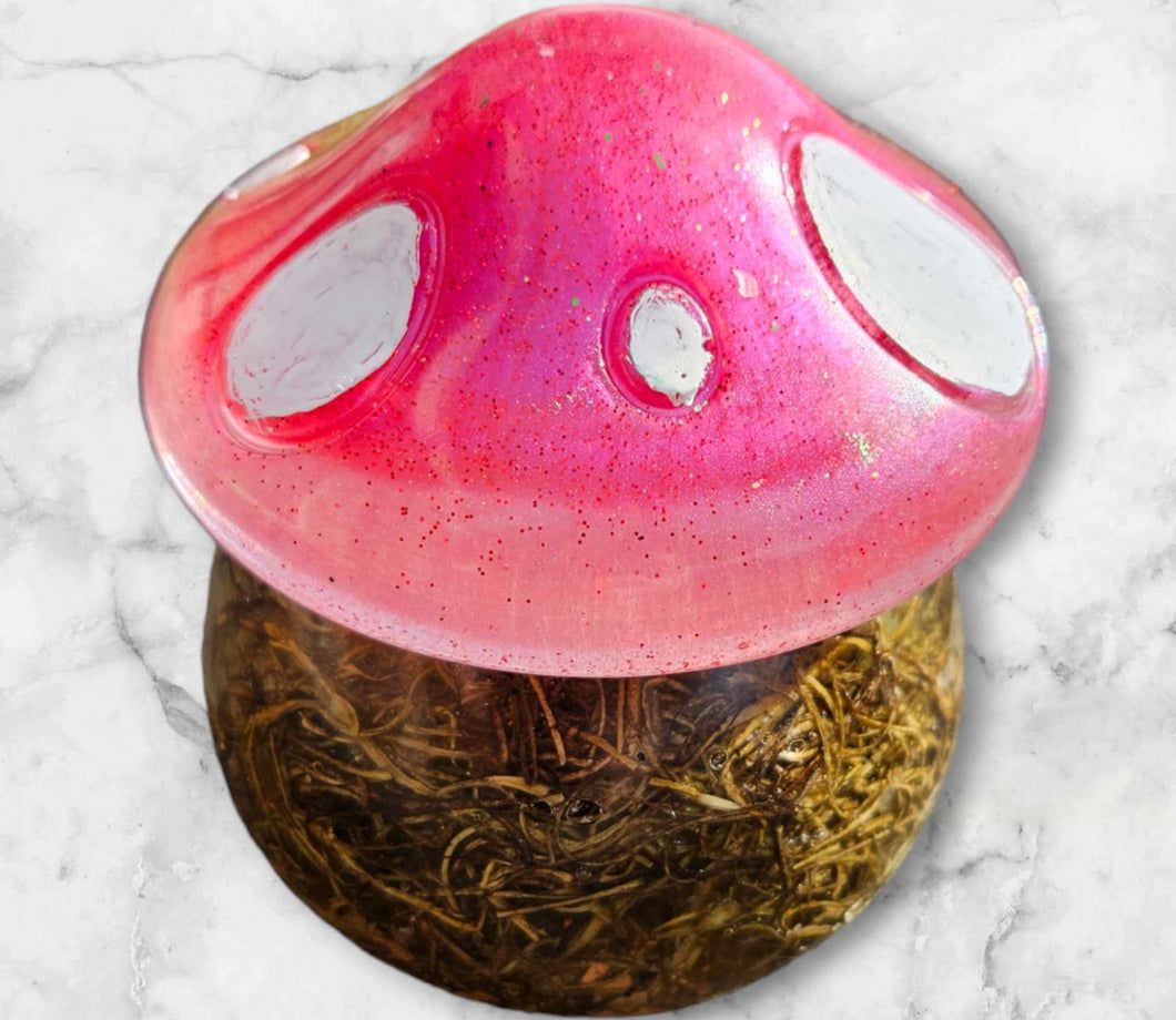 Resin Mushroom Jar