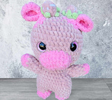 Load image into Gallery viewer, Crochet Strawberry Cow | Amigurumi Cow| Cow Plush| Strawberry Cow Plush | Strawberry Plush
