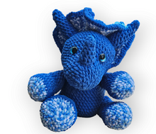 Load image into Gallery viewer, Jumbo Blue Tricertops with ruffle head
