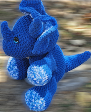 Load image into Gallery viewer, Jumbo Blue Tricertops with ruffle head
