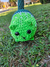 Load image into Gallery viewer, Chubby Fruit Crochet Loaf Cat - watermelon - lemon - lime - blueberry- collectible amgrumni - crochet plush - Mariposa Rainbow Boutique
