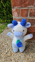 Load image into Gallery viewer, Crochet Blueberry Cow | Amigurumi Cow| Cow Plush| Blueberry Cow Plush | Blueberry Plush - Fruit Cow - Mariposa Rainbow Boutique
