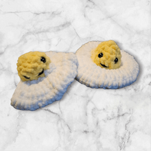 Load image into Gallery viewer, Crochet Fried Eggs - Mariposa Rainbow Boutique
