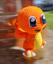 Load image into Gallery viewer, Crochet Pokemon Charmander varying sizes - Mariposa Rainbow Boutique

