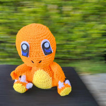 Load image into Gallery viewer, Crochet Pokemon Charmander varying sizes - Mariposa Rainbow Boutique
