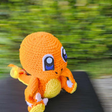 Load image into Gallery viewer, Crochet Pokemon Charmander varying sizes - Mariposa Rainbow Boutique
