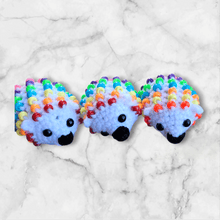 Load image into Gallery viewer, Hedgehog sensory crochet toy - Mariposa Rainbow Boutique
