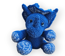 Load image into Gallery viewer, Jumbo Blue Tricertops with ruffle head - Mariposa Rainbow Boutique

