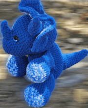 Load image into Gallery viewer, Jumbo Blue Tricertops with ruffle head - Mariposa Rainbow Boutique
