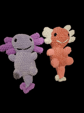 Load image into Gallery viewer, Medium axolotl standing plush - purple and pink - Mariposa Rainbow Boutique
