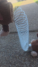 Load and play video in Gallery viewer, Silky Crochet Rebel Dog Plush | Handmade Fiber Art
