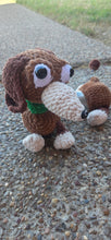 Load image into Gallery viewer, Silky Crochet Rebel Dog Plush | Handmade Fiber Art
