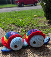 Load image into Gallery viewer, 🌈 Rainbow Crochet Turtle 🐢
