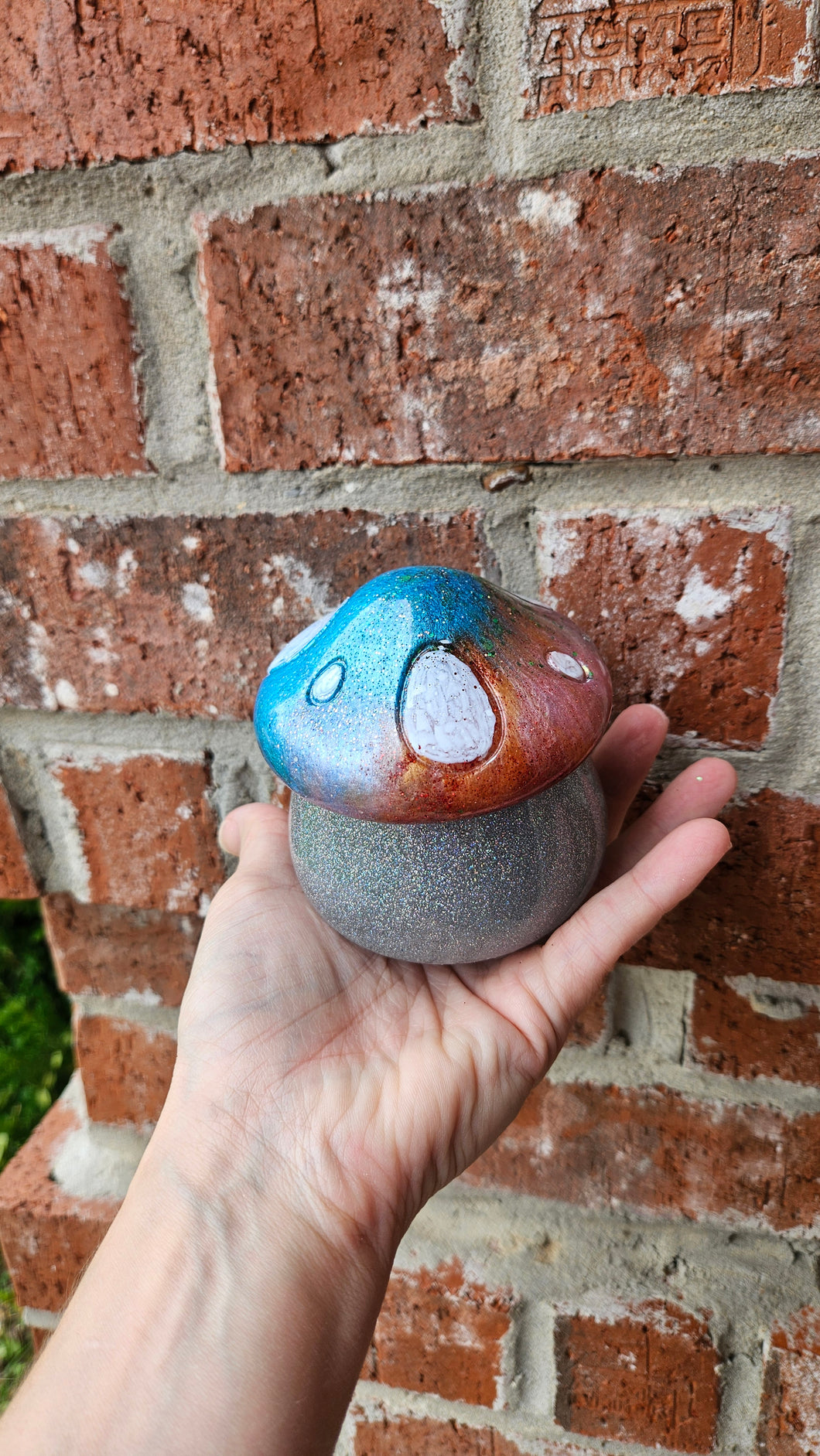 Resin Mushroom Jar Rainbow Mushroom Resin Jar
