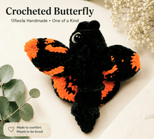 Load image into Gallery viewer, Rotating Tail Fidget | Soft Blanket Yarn Butterfly | Cozy Sensory Friend | Handmade Crochet Plush - Mariposa Rainbow Boutique

