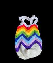 Load image into Gallery viewer, Solid Granny Square Rainbow Bottom Bag Crochet - Mariposa Rainbow Boutique
