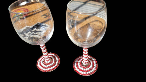 Red and Wine wine glass - Mariposa Rainbow Boutique