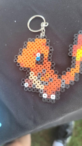 Pokemon Charmander Perler Keychain - Mariposa Rainbow Boutique