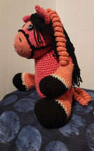 Load image into Gallery viewer, Pink Horse Crochet - Horse Crochet Animals - Amigurumi Horse Toy - Handmade Crochet Horse Gift - Amigurumi Pony Toys - Custom Horse Color - Finished Crochet Toy - Mariposa Rainbow Boutique
