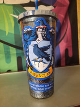 Load image into Gallery viewer, Ravenclaw glitter tumbler - Mariposa Rainbow Boutique
