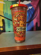 Load image into Gallery viewer, Gryffindor glitter tumbler - Mariposa Rainbow Boutique
