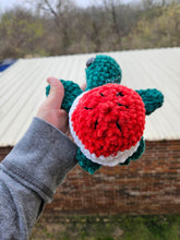 Load image into Gallery viewer, Crochet Watermelon Turtle - Mariposa Rainbow Boutique
